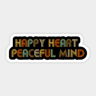 Happy Heart, Peaceful Mind Sticker